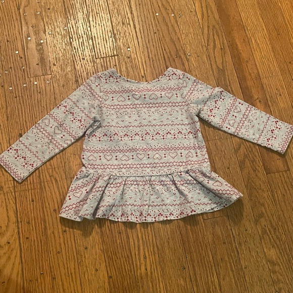 Jumping Beans Baby Girls Print Long Sleeve Top Size 18 Months Gray Red - Picture 5 of 5